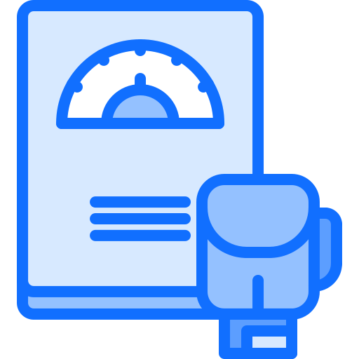 Weighting Coloring Blue icon