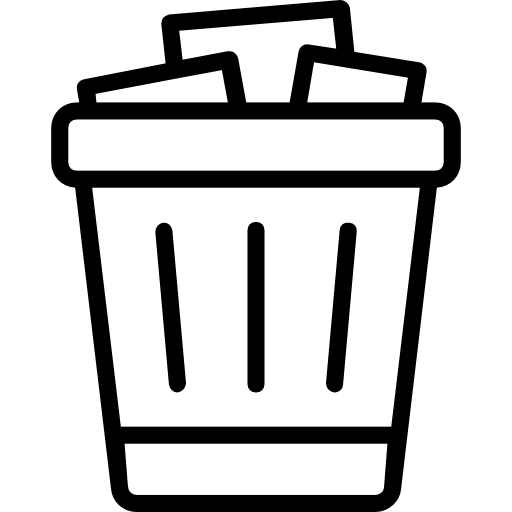 lixo Basic Miscellany Lineal Ícone