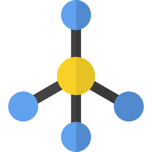 molécula Basic Straight Flat Ícone