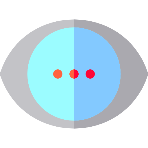 olho Basic Rounded Flat Ícone