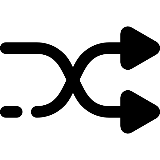 Shuffle Basic Rounded Lineal icon