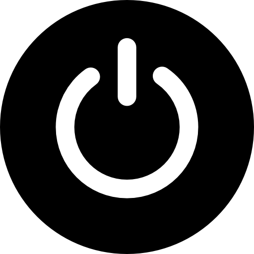 Power button Basic Rounded Filled icon