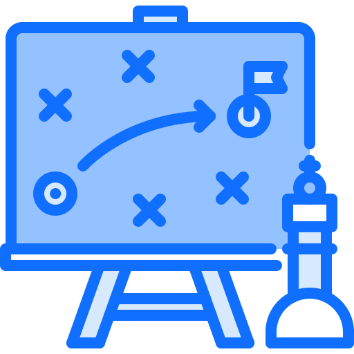 Strategy Coloring Blue icon