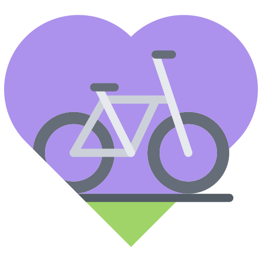 bycicle Coloring Flat icon