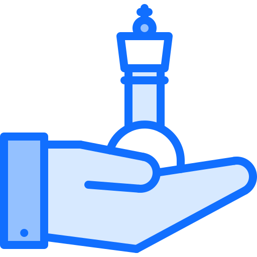 schachfigur Coloring Blue icon