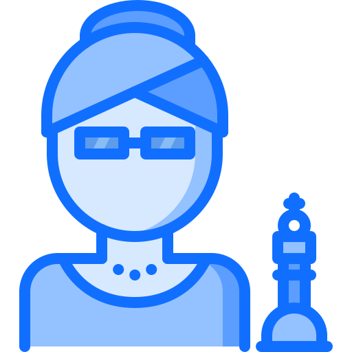 Chess player Coloring Blue icon