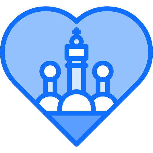 Chess pieces Coloring Blue icon