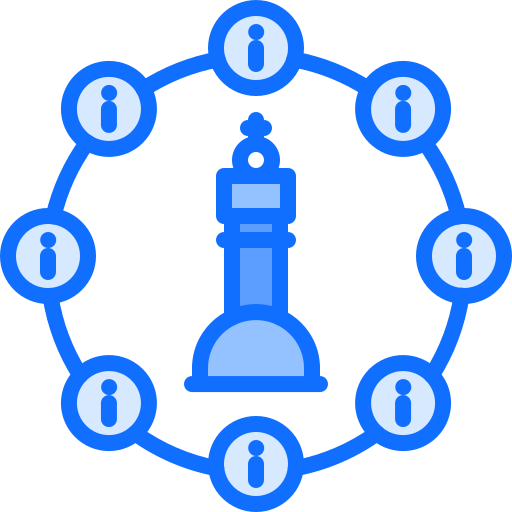 Chess piece Coloring Blue icon