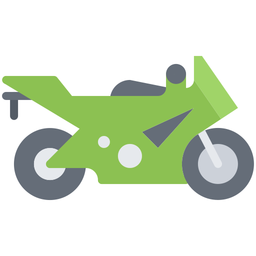 motocicleta Coloring Flat icono