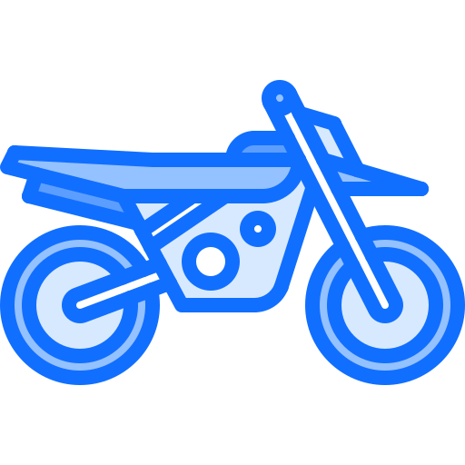 Motorcycle Coloring Blue icon