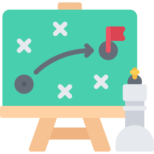 Strategy Coloring Flat icon