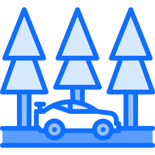 coche Coloring Blue icono