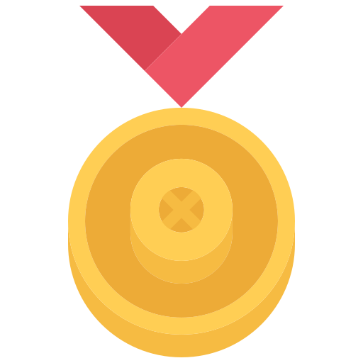 메달 Coloring Flat icon