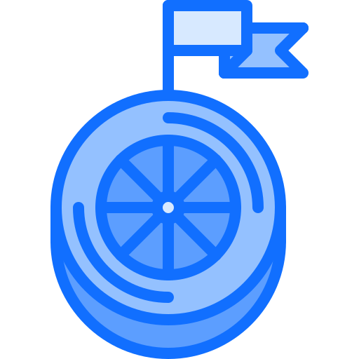 roue Coloring Blue Icône