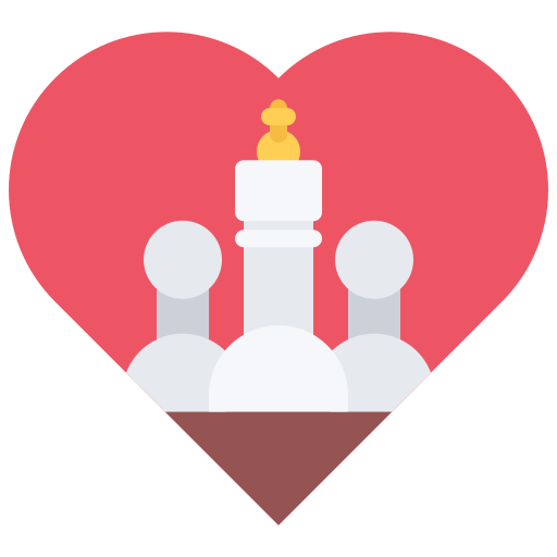 pezzi degli scacchi Coloring Flat icona