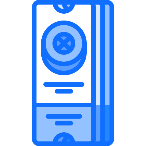 Ticket Coloring Blue icon