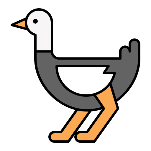 struisvogel Generic Outline Color icoon