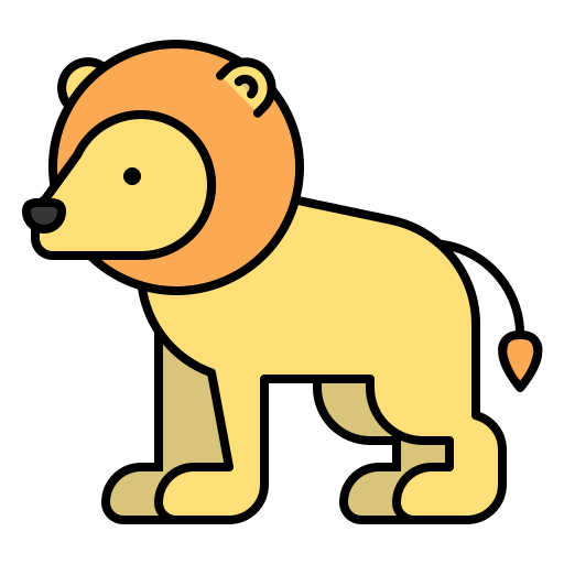 leeuw Generic Outline Color icoon