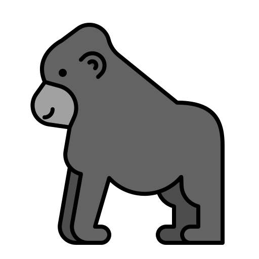 gorila Generic Outline Color icono