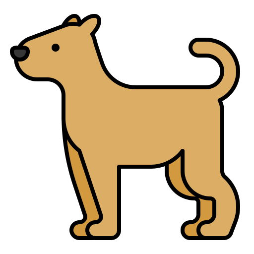 hond Generic Outline Color icoon