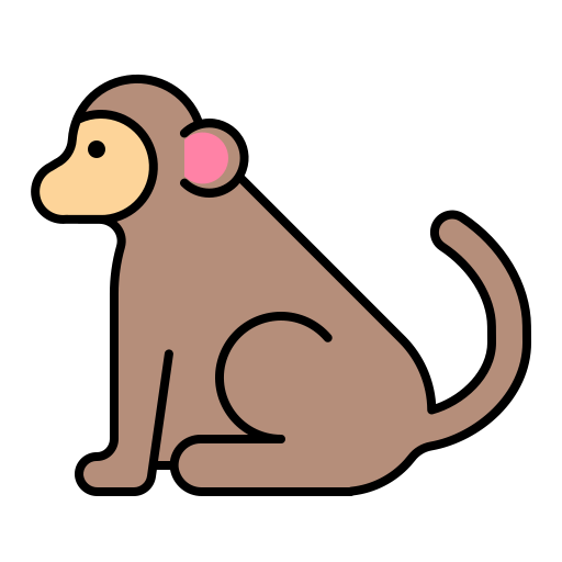 małpa Generic Outline Color ikona
