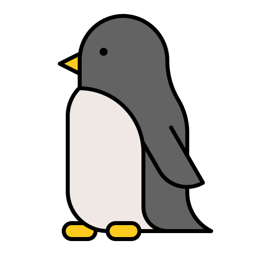 pinguino Generic Outline Color icona