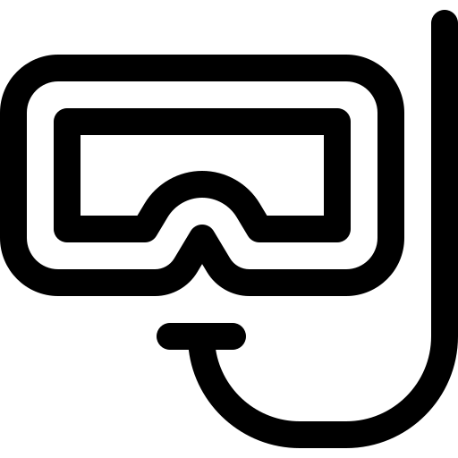 rurka do nurkowania Basic Rounded Lineal ikona