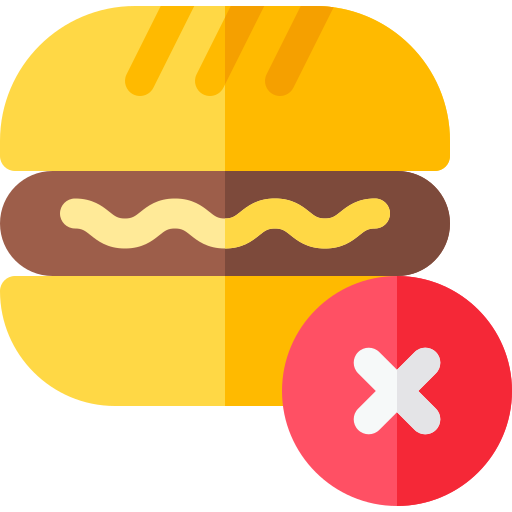 No fast food Basic Rounded Flat icon