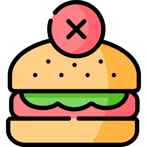 kein junk food Special Lineal color icon