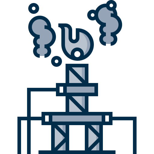 plataforma petrolera Detailed Grey Lineal color icono