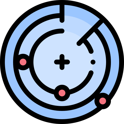 radar Detailed Rounded Lineal color icon