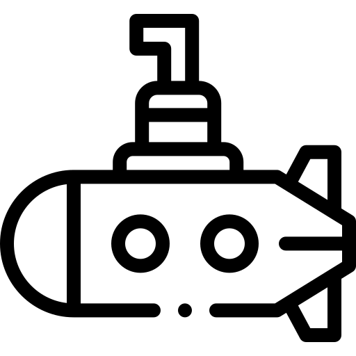 sottomarino Detailed Rounded Lineal icona