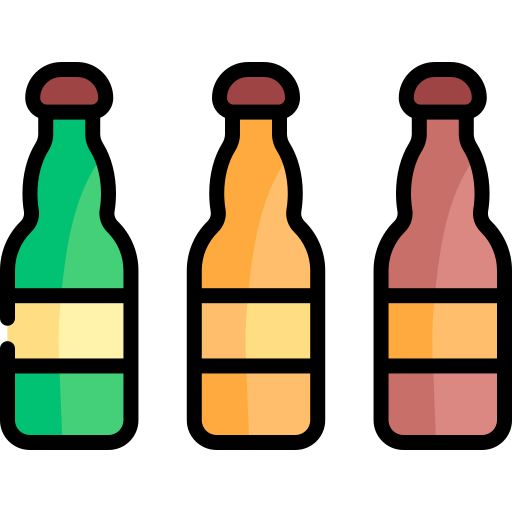 cerveja Kawaii Lineal color Ícone