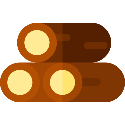 hout Basic Rounded Flat icoon