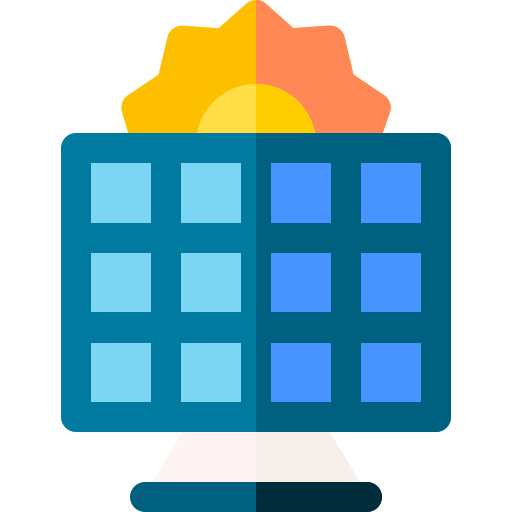 Solar panel Basic Rounded Flat icon