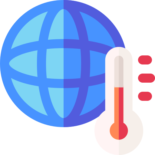 calentamiento global Basic Rounded Flat icono