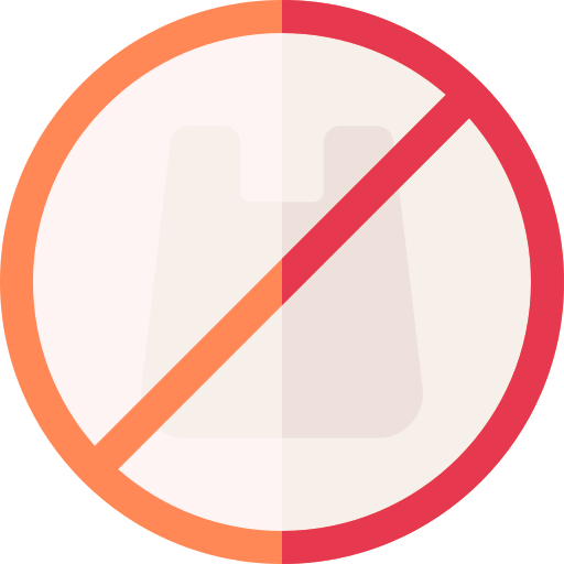 No plastic bags Basic Rounded Flat icon