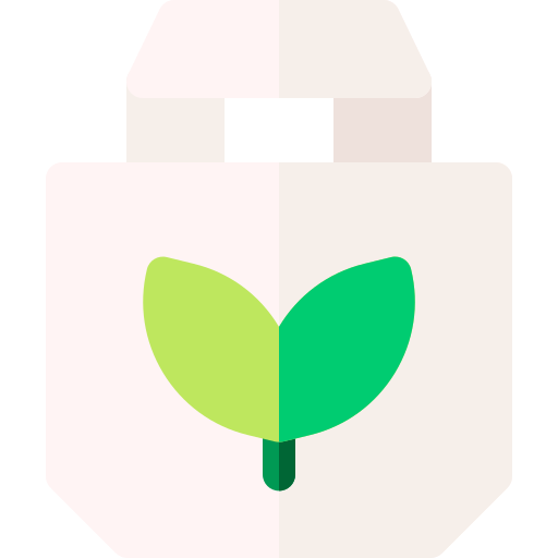 Öko-tasche Basic Rounded Flat icon