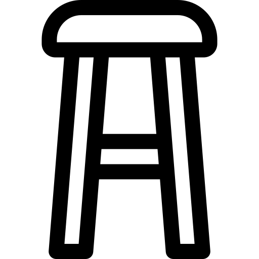 tabouret Basic Rounded Lineal Icône