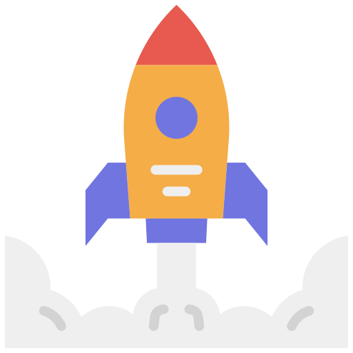 lanzamiento de cohete Good Ware Flat icono