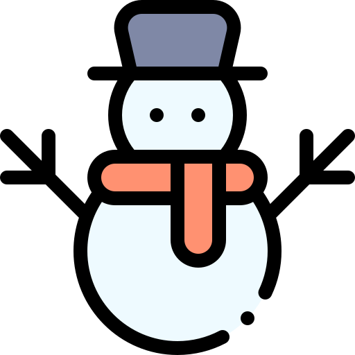 Snowman Detailed Rounded Lineal color icon