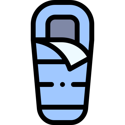 Sleeping bag Detailed Rounded Lineal color icon