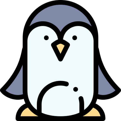 Пингвин Detailed Rounded Lineal color иконка