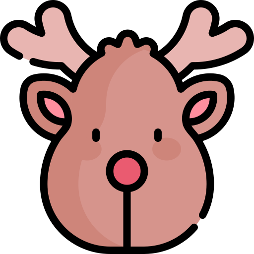 Reindeer Kawaii Lineal color icon
