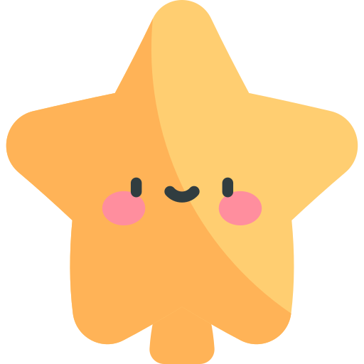 Звезда Kawaii Flat иконка