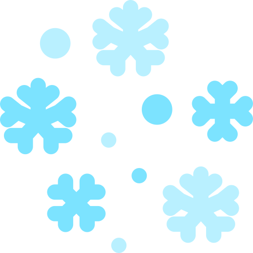 płatki śniegu Kawaii Flat ikona