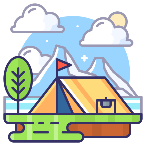 キャンプゾーン Generic Outline Color icon