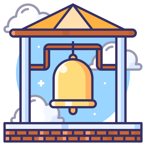 School bell Generic Outline Color icon