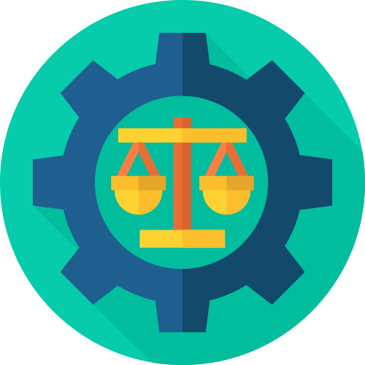 Law Flat Circular Flat icon
