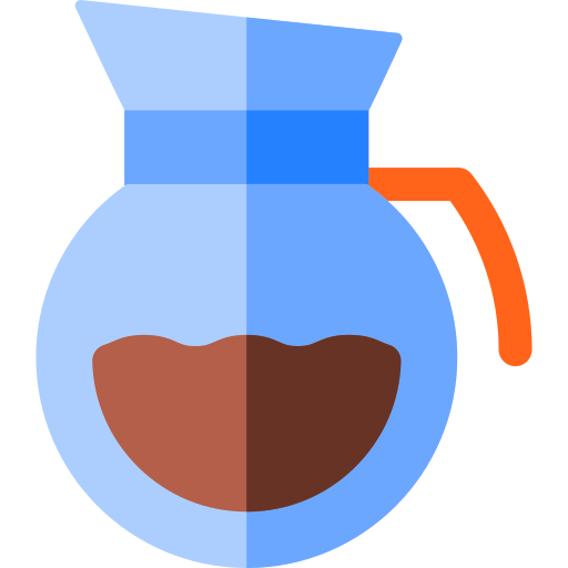 koffie pot Basic Rounded Flat icoon